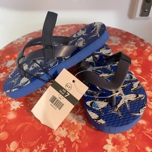 NEW Shark Elastic Back Toddler Flip Flop Sandals